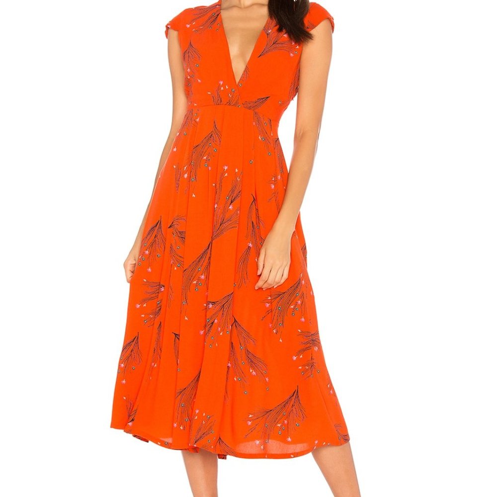 Free People Printed Retro Dress